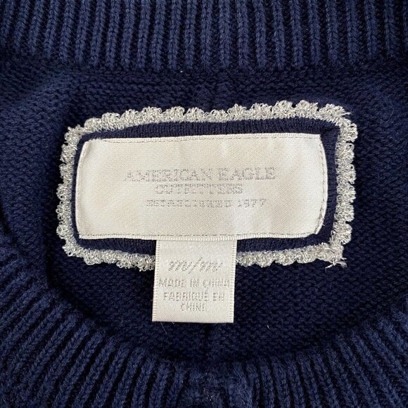 American Eagle Outfitters | Knitted Button Down Cardigan | Blue | Size: Medium - Picture 5 of 8